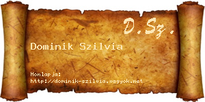 Dominik Szilvia névjegykártya