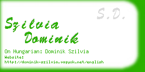 szilvia dominik business card